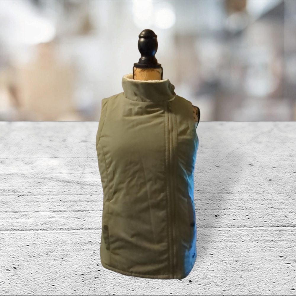 Up west poly-cotton green vest size S